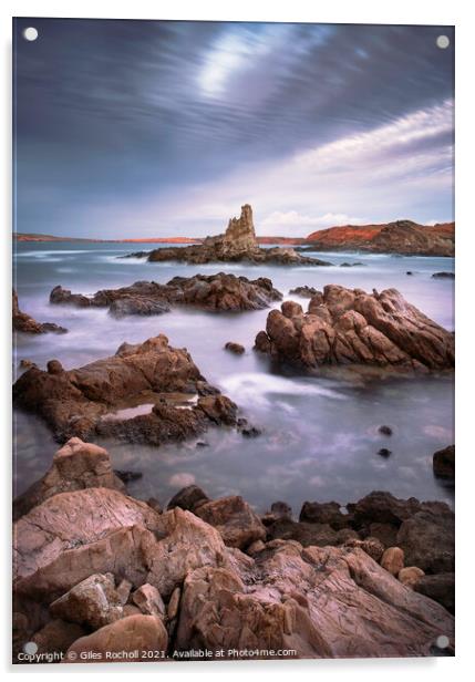 Pregonda rocks Menorca Acrylic by Giles Rocholl