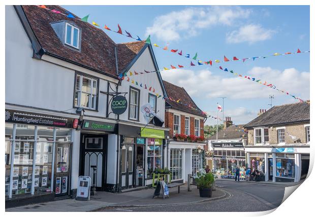 Framlingham Market Square Print by Graham Custance