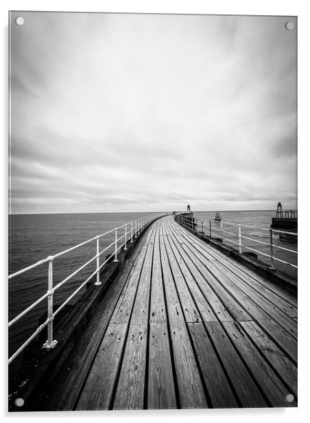 Whitby Pier Acrylic by Adam Payne