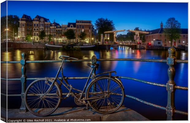 Bicycle bike Amsterdam Netherlands Canvas Print by Giles Rocholl