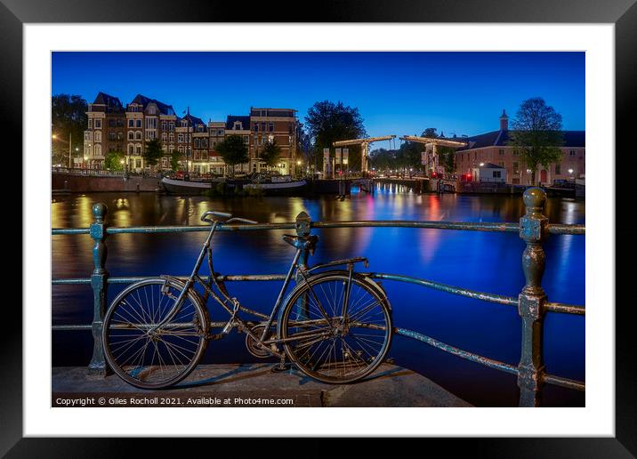 Bicycle bike Amsterdam Netherlands Framed Mounted Print by Giles Rocholl