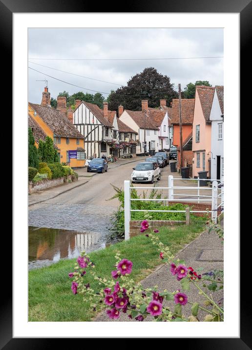Kersey Village, Suffolk Framed Mounted Print by Graham Custance