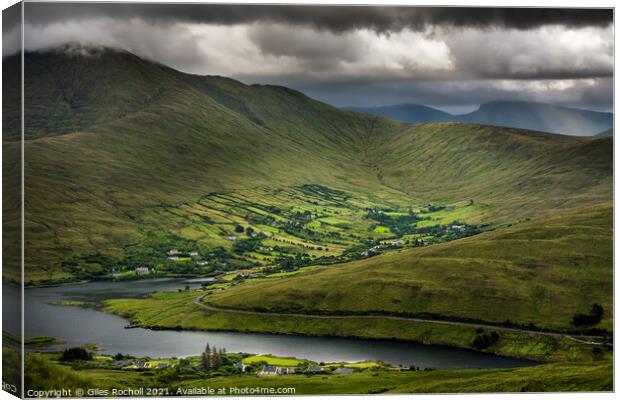 Green fields valley Ireland Canvas Print by Giles Rocholl