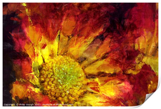 Flaming Flower Print by Philip Gough