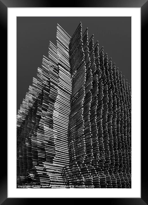 Steel rods metal Framed Mounted Print by Giles Rocholl