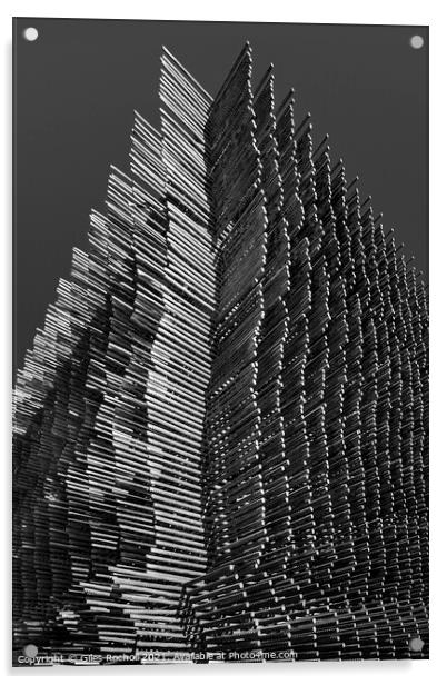 Steel rods metal Acrylic by Giles Rocholl