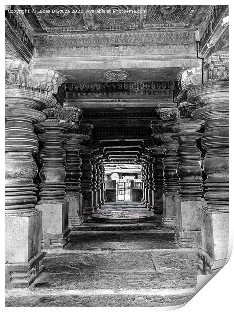 Part of the Harihareshwara temple in Harihar, India Print by Lucas D'Souza
