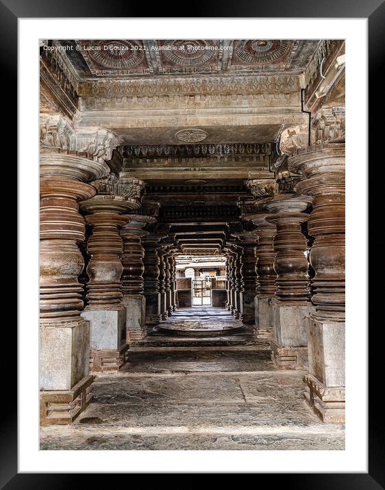 Part of the Harihareshwara temple in Harihar, India Framed Mounted Print by Lucas D'Souza