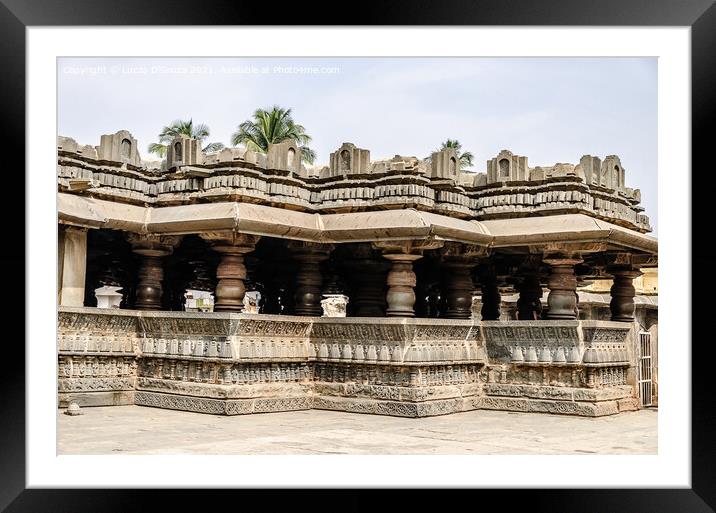 Part of the Harihareshwara temple in Harihar, India Framed Mounted Print by Lucas D'Souza