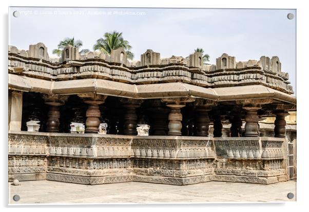 Part of the Harihareshwara temple in Harihar, India Acrylic by Lucas D'Souza