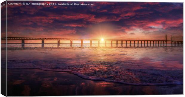 The Oresund Bridge Canvas Print by K7 Photography