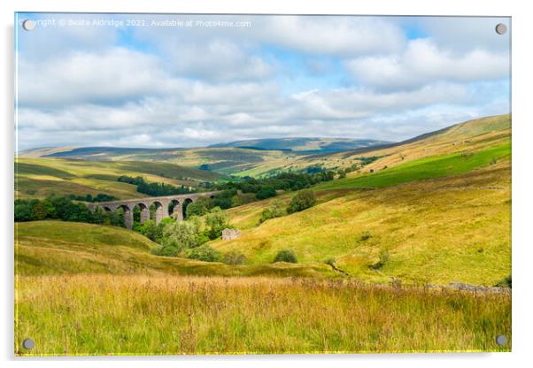 Dent Head Viaduct in Yorkshire Dales Acrylic by Beata Aldridge