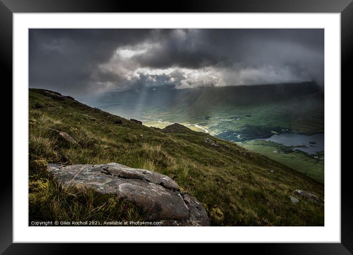 Irish mountains weather Ireland Framed Mounted Print by Giles Rocholl