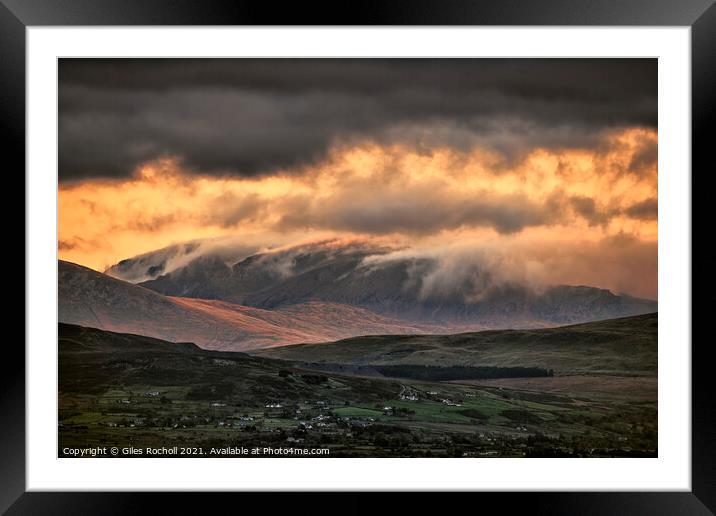 Welsh mountains Snowdonia Framed Mounted Print by Giles Rocholl