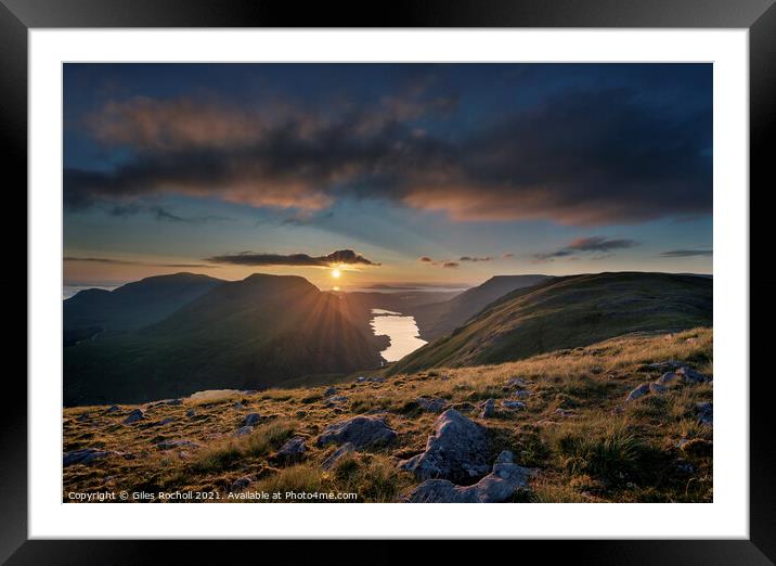 Irish mountains sunrise Framed Mounted Print by Giles Rocholl