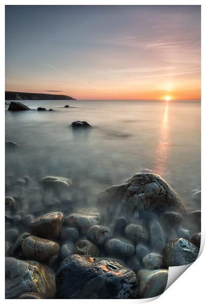 Aberbach sunset Print by Jed Pearson