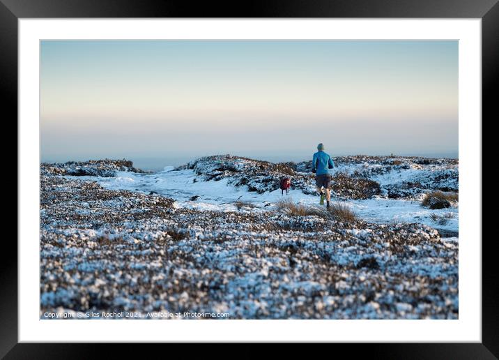 Yorkshire moors winter Framed Mounted Print by Giles Rocholl