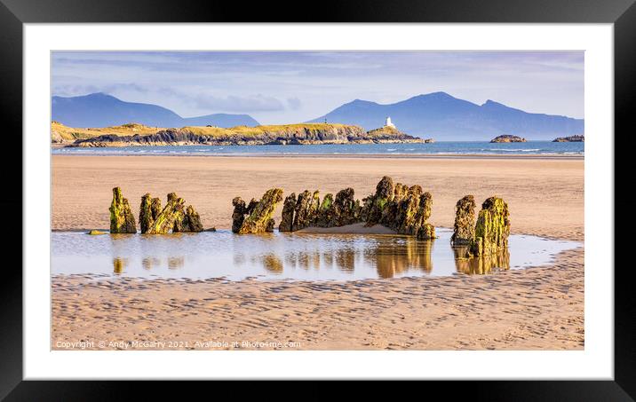 Wreck of the Athena Anglesey Framed Mounted Print by Andy McGarry