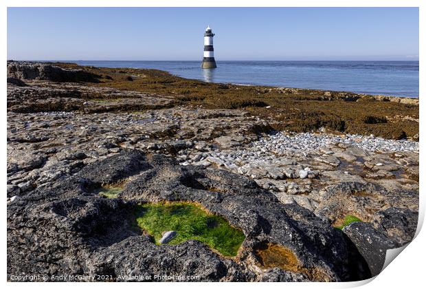 Penmon Lighthouse Print by Andy McGarry