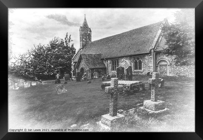 Ipsden Parish Church in Oxfordshire Framed Print by Ian Lewis