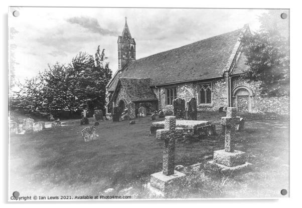 Ipsden Parish Church in Oxfordshire Acrylic by Ian Lewis