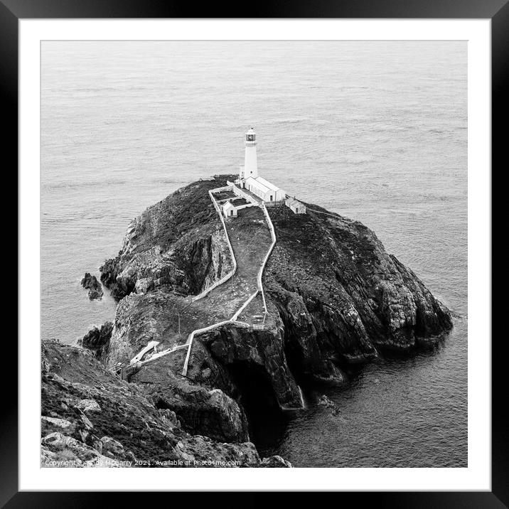 South Stack Lighthouse Anglesey Framed Mounted Print by Andy McGarry