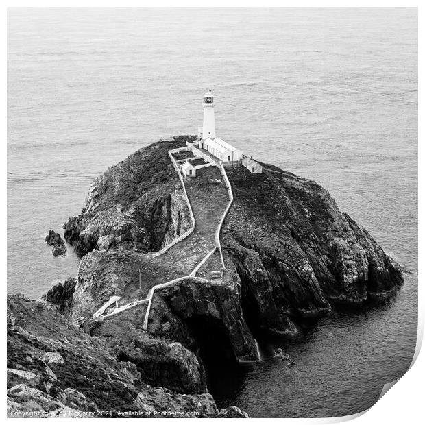 South Stack Lighthouse Anglesey Print by Andy McGarry