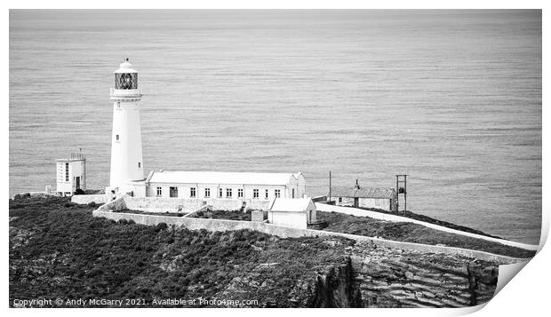 South Stack Lighthouse Anglesey Print by Andy McGarry