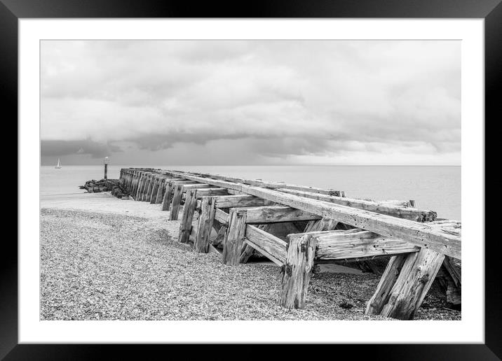 Landguard Point Jetty Framed Mounted Print by Robbie Spencer