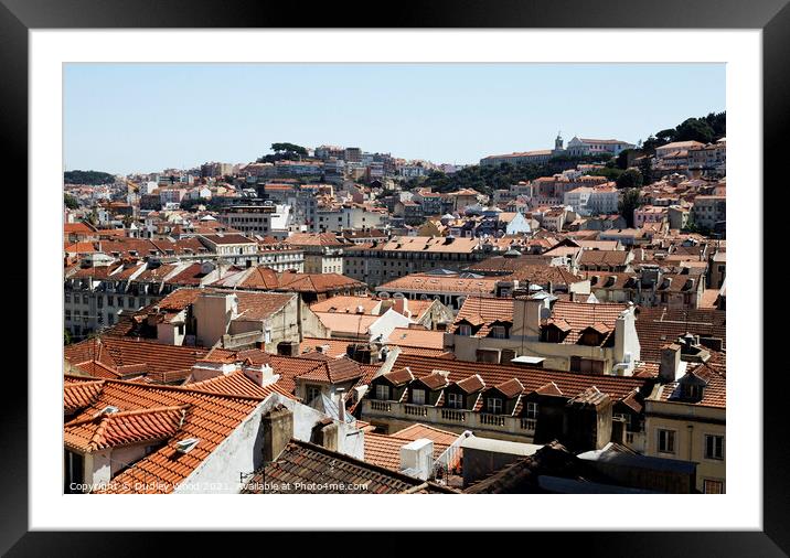 Aweinspiring Lisbon Rooftops Framed Mounted Print by Dudley Wood
