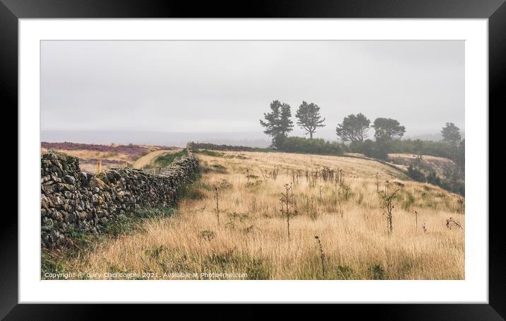 Mist on the Cleveland Way Framed Mounted Print by Gary Clarricoates