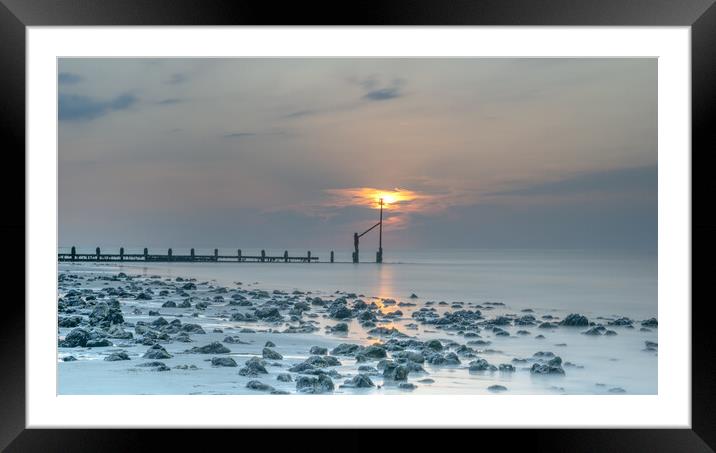 Sunset at Sheringham Beach Framed Mounted Print by Robbie Spencer