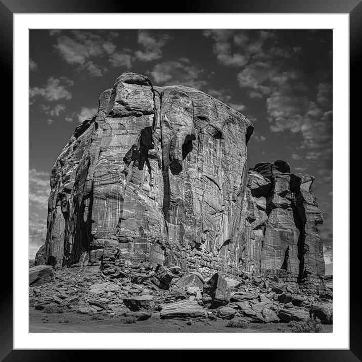 Mono Monolith Framed Mounted Print by Gareth Burge Photography