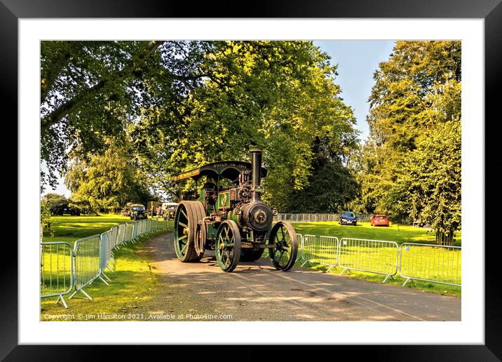 Old Traction Engine Framed Mounted Print by jim Hamilton