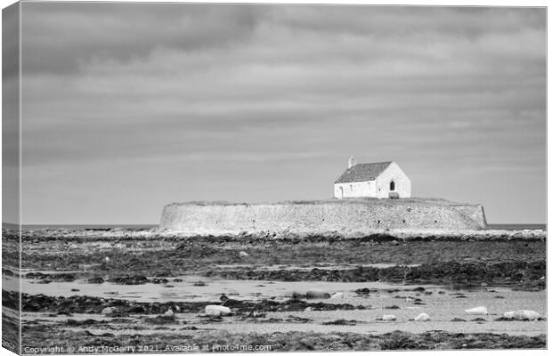 Church in the Sea Canvas Print by Andy McGarry