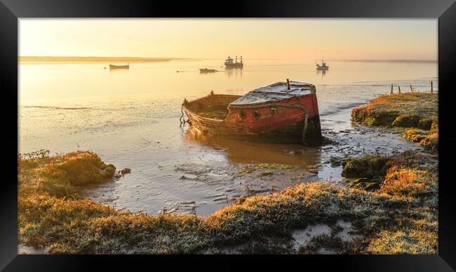 Old Boats at Orford harbour Framed Print by Robbie Spencer
