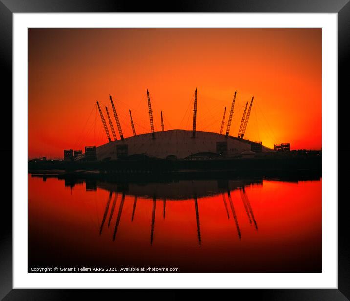 O2 Arena (Millennium Dome) at sunrise, Greenwich, London Framed Mounted Print by Geraint Tellem ARPS