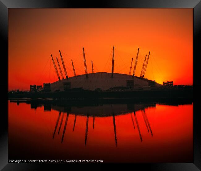 O2 Arena (Millennium Dome) at sunrise, Greenwich, London Framed Print by Geraint Tellem ARPS