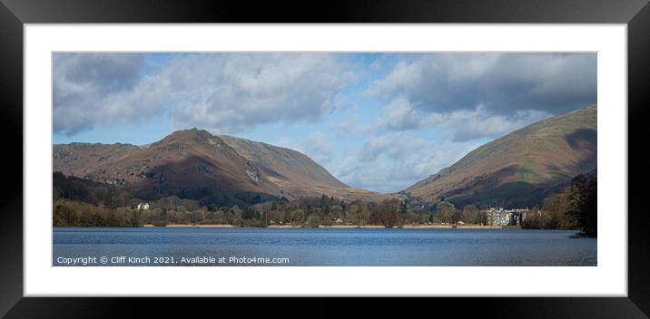Grasmere panorama Framed Mounted Print by Cliff Kinch