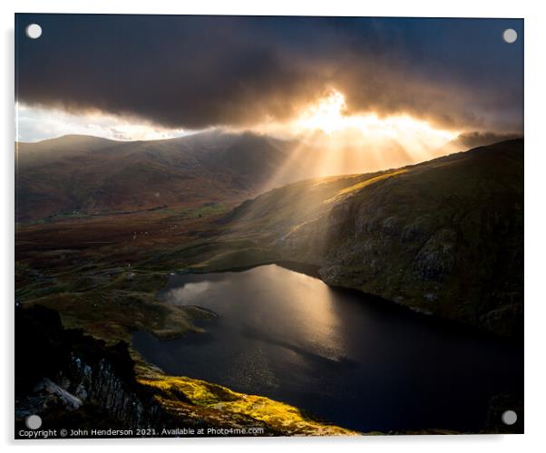 Welsh mountain light Acrylic by John Henderson