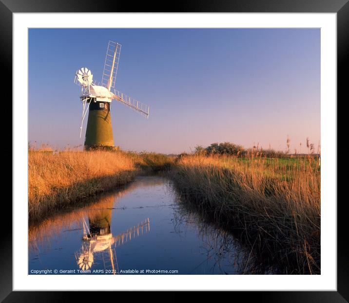 St Benet's Mill, Norfolk Broads, England Framed Mounted Print by Geraint Tellem ARPS