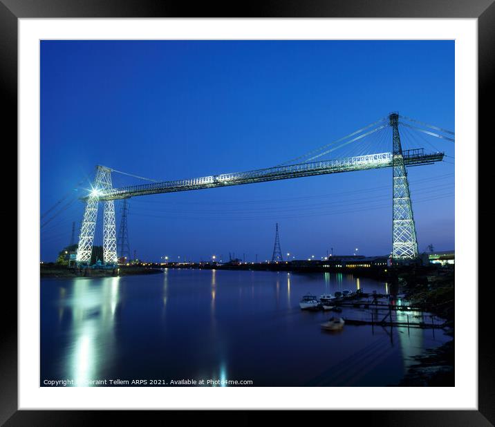 Transporter Bridge and river Usk, Newport, South Wales Framed Mounted Print by Geraint Tellem ARPS