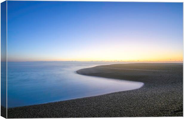 Shingle Street at Sunrise Canvas Print by Robbie Spencer