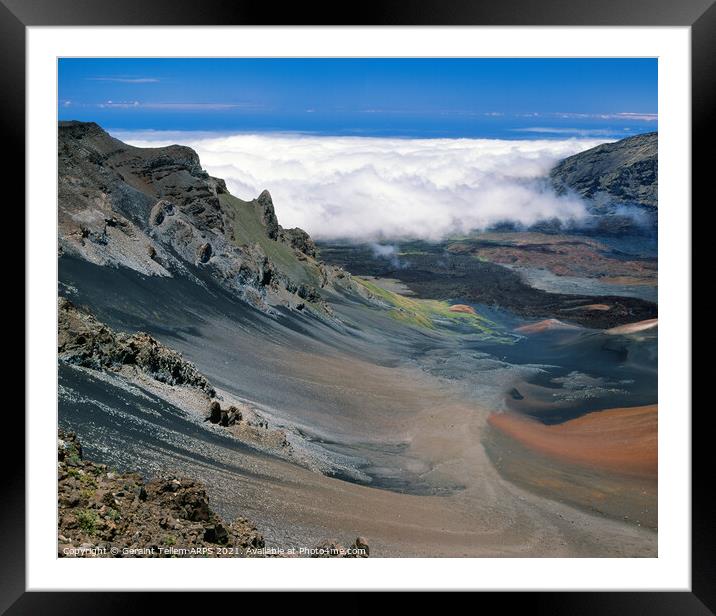 Haleakala volcanic crater, Maui, Hawaii Framed Mounted Print by Geraint Tellem ARPS