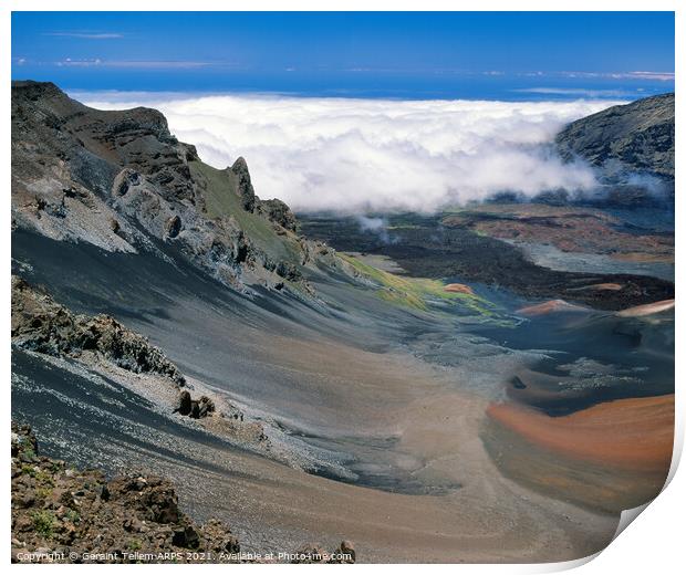 Haleakala volcanic crater, Maui, Hawaii Print by Geraint Tellem ARPS