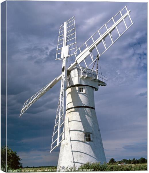 Thurne Mill, Norfolk Broads, England, UK Canvas Print by Geraint Tellem ARPS