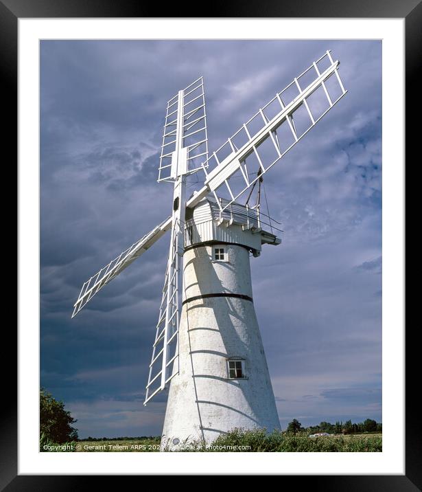 Thurne Mill, Norfolk Broads, England, UK Framed Mounted Print by Geraint Tellem ARPS