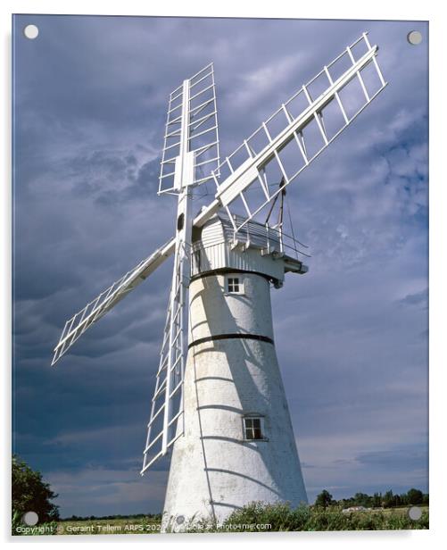 Thurne Mill, Norfolk Broads, England, UK Acrylic by Geraint Tellem ARPS