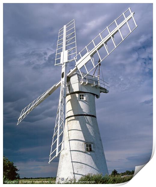 Thurne Mill, Norfolk Broads, England, UK Print by Geraint Tellem ARPS