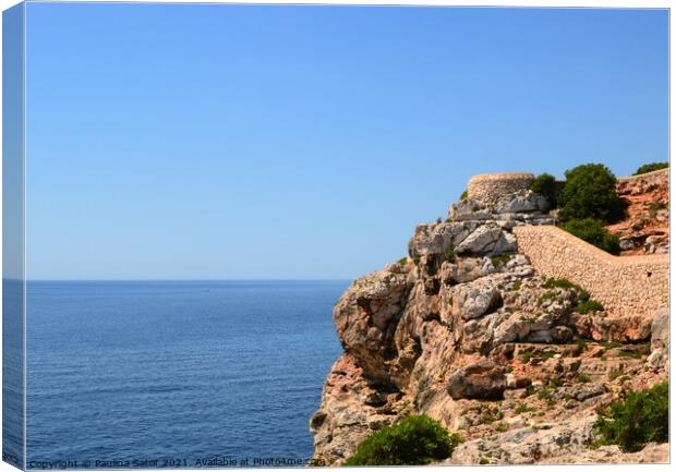 Rocky coast of Majorca Canvas Print by Paulina Sator